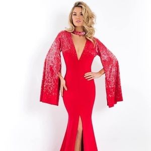 Size 6 red Rachel Allen Gown